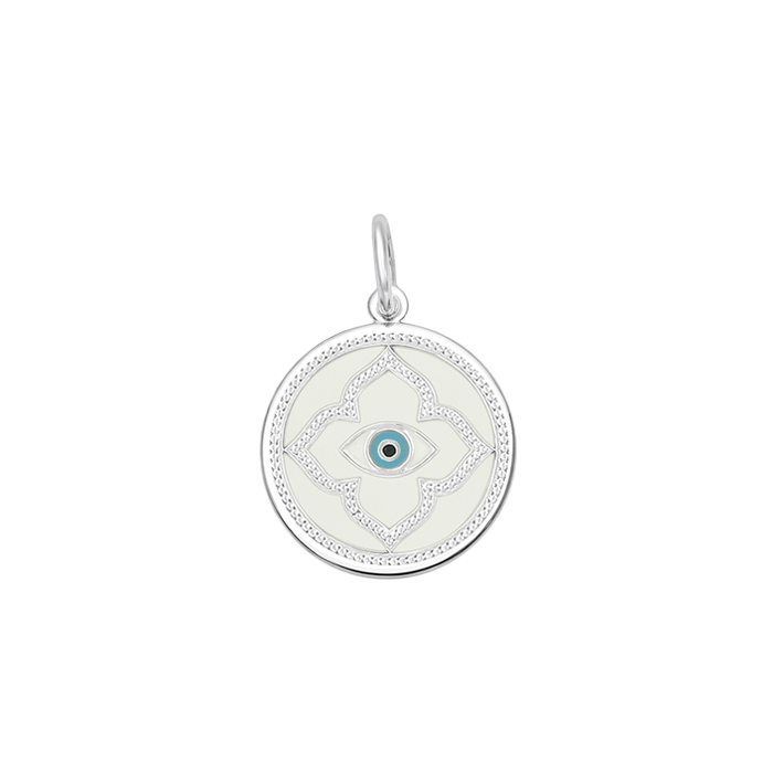 LOLA Evil Eye Small Pendant (silver/alpine white)