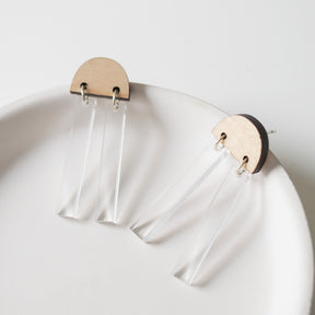 Double Bar Duo Earrings (maple)