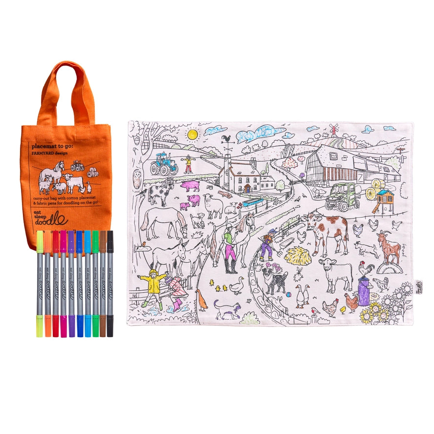Eat Sleep Doodle Farmyard Placemat