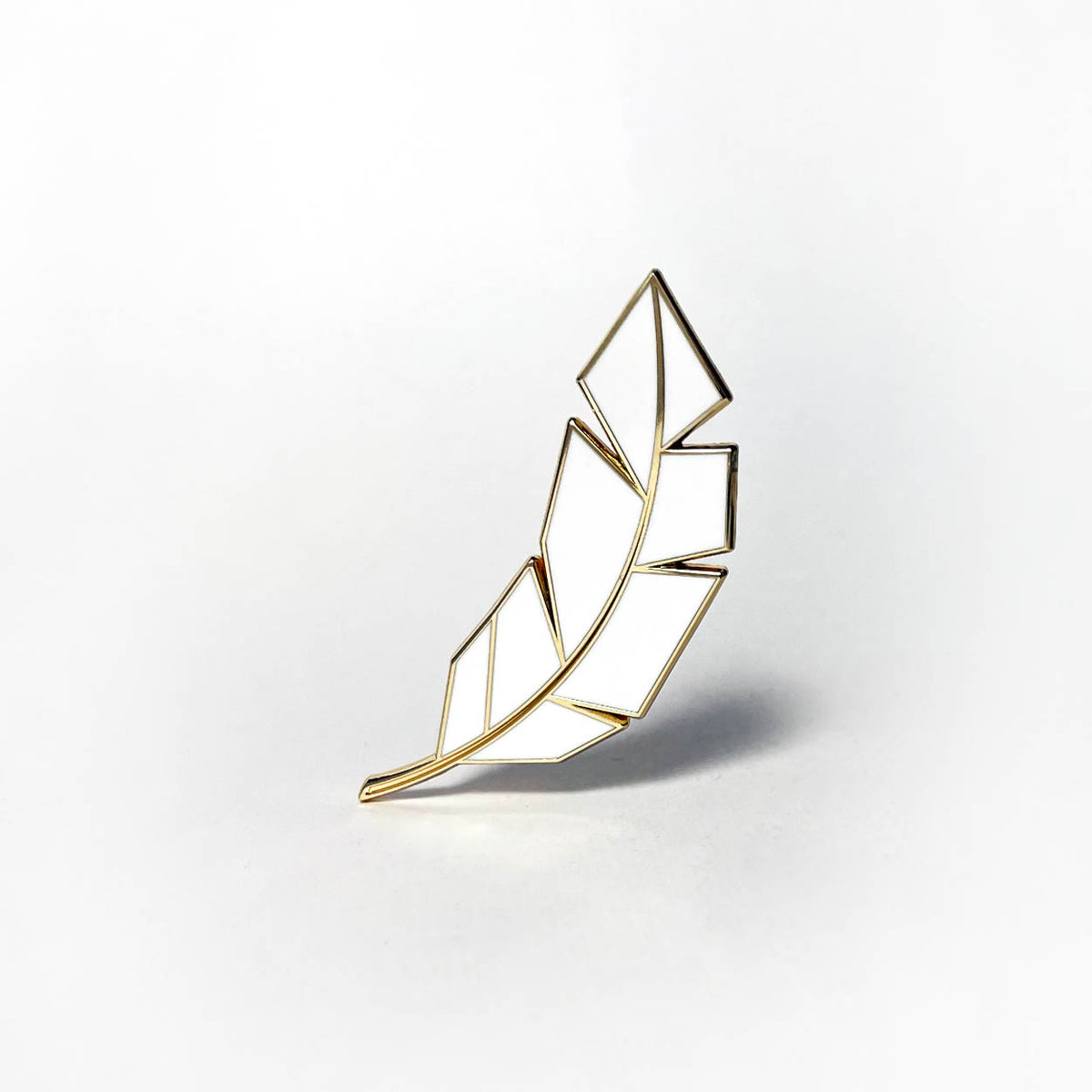 White Feather Brooch