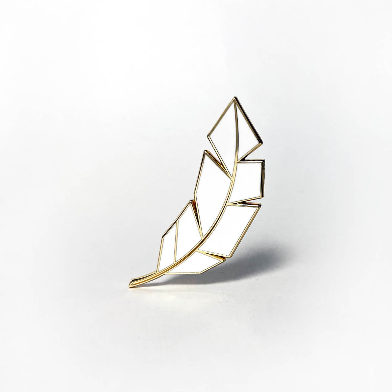 White Feather Brooch