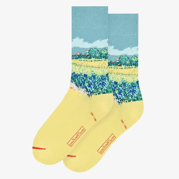 Van Gogh Socks - Field with Irises Near Arles
