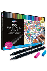 20 Color Fineliner Pen Set