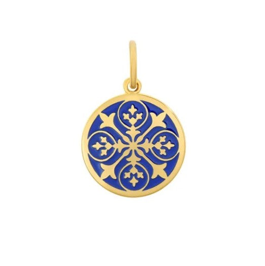 Sisterhood Fleur Small Pendant (gold/indigo)