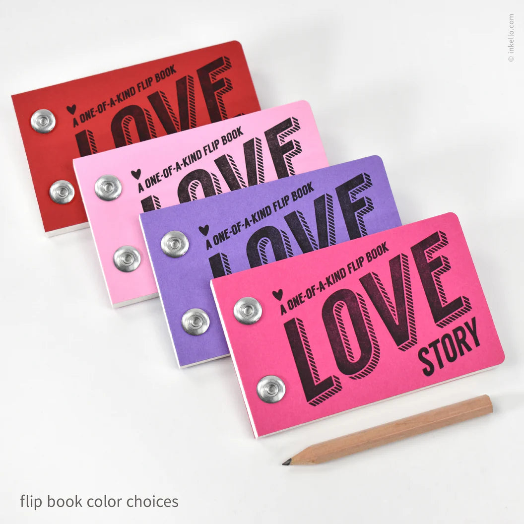 Draw-Your-Own Love Story Flip Book + Pencil