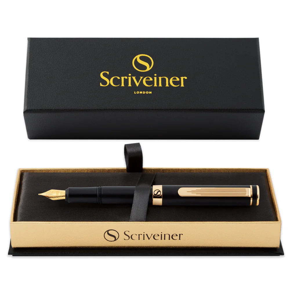Black Fountain Pen w/Gold