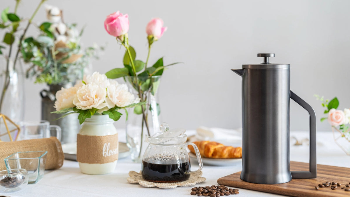 French Press Coffee Maker (Matte Black)