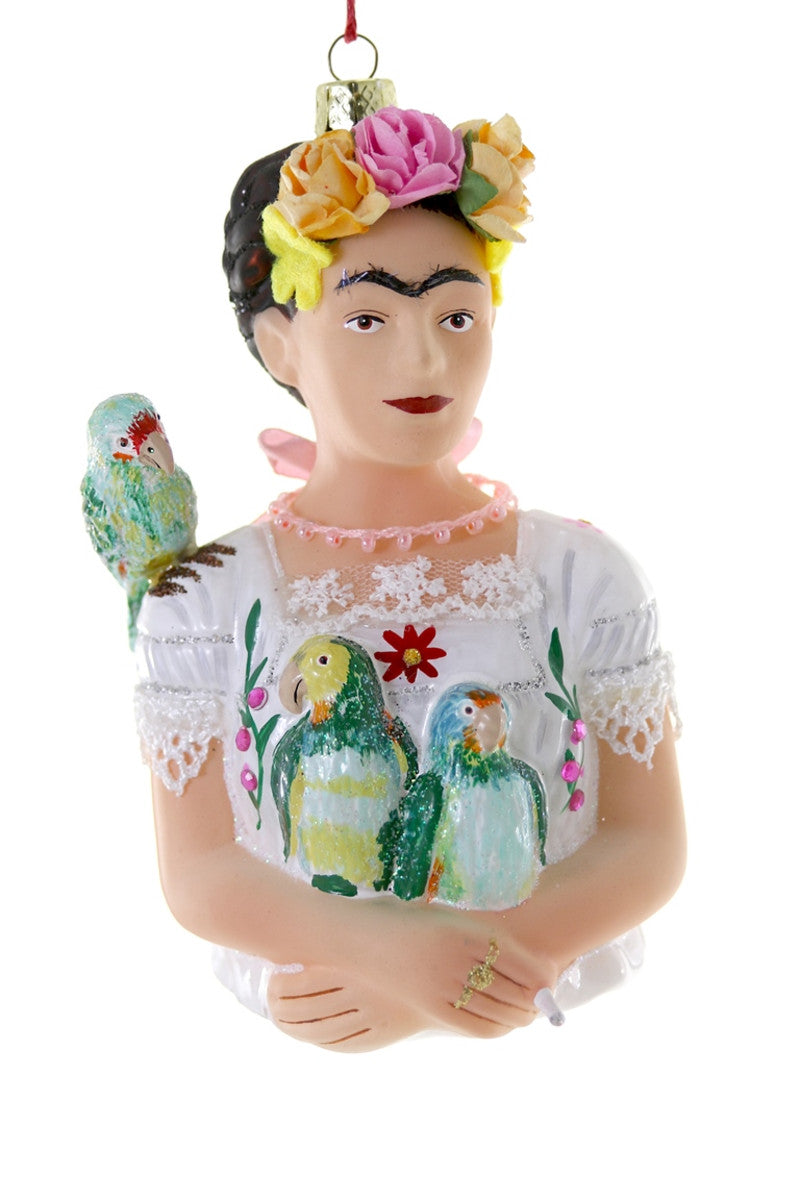 Frida Kahlo w/Parrots Ornament