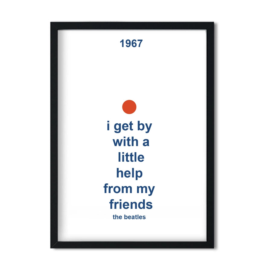 With A Little Help From My Friends Beatles Art Print