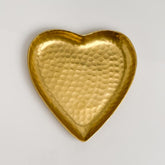 Gold Hammered Heart Plate