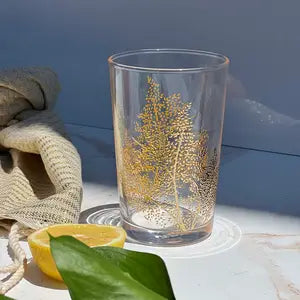 Gold Olive Tree Tea Glass (192-G)