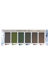Kuretake® Gansai Tambi Watercolor Pans - Graphite Colors 6 Color Set