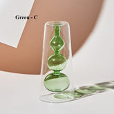 Nordic Hydroponic Glass Vase - Green C