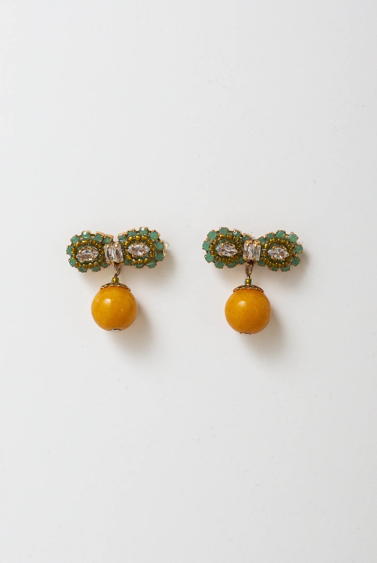 Gumball Drop Earrings - Yellow