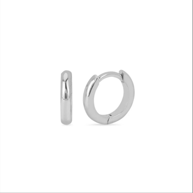 H167 | Simple Silver Huggie Earrings