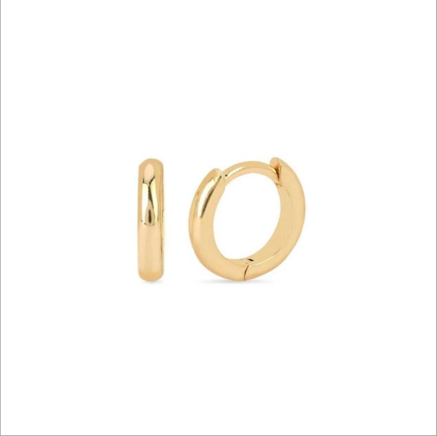 H168 | Simple Gold Plated Huggie Earrings