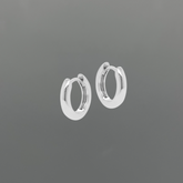 H382 | Silver Luxe Minimal Chunky Huggie Earrings
