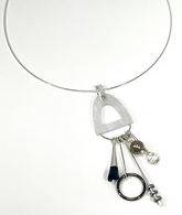 N011 Half Dome + Charms Necklace