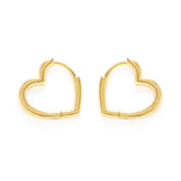 Heart Huggies Gold Plated Earrings