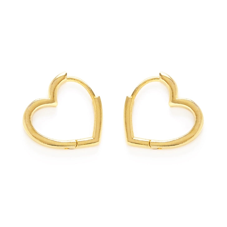 Heart Huggies Gold Plated Earrings