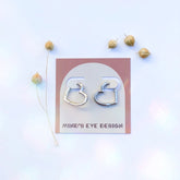 Heart Huggies Silver Earrings