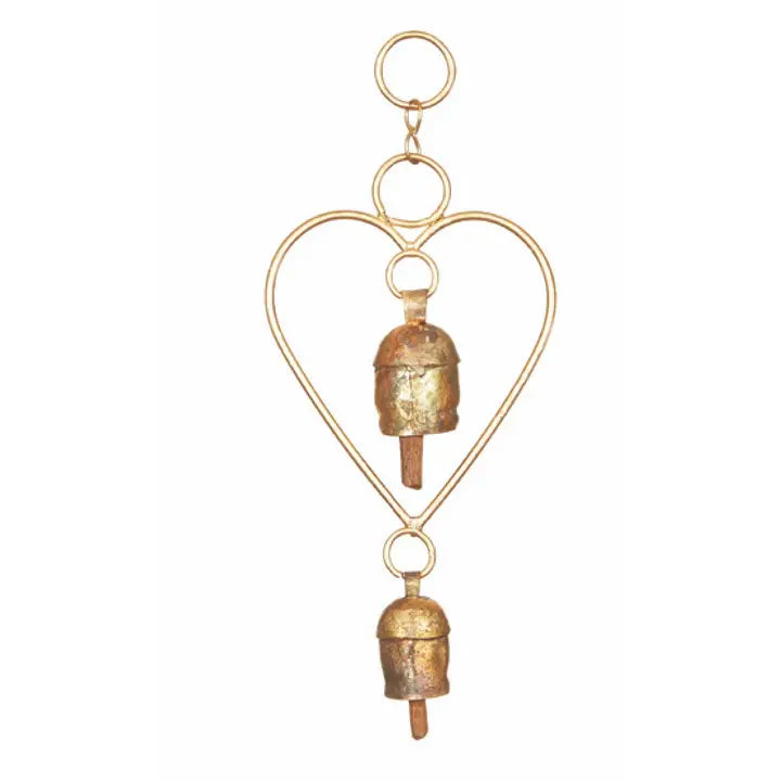 Heart Ornament with 2 Bells Chime