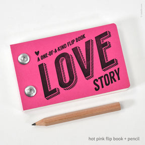 Draw-Your-Own Love Story Flip Book + Pencil
