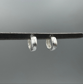 HS336 | Silver Mini Wide Huggie Earrings