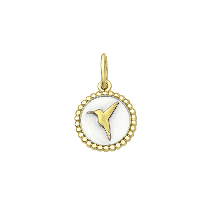 LOLA Hummingbird Small Pendant (gold/alpine white)