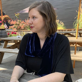 Silk Velvet Oblong Scarf