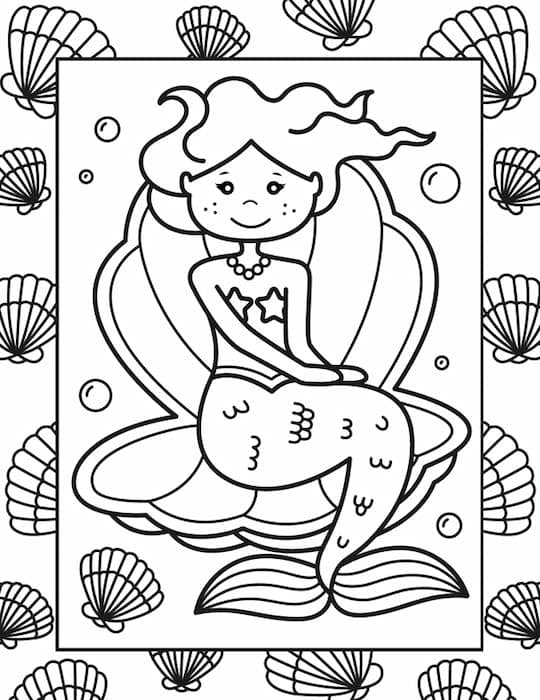 Stained Glass Coloring: Mermaids