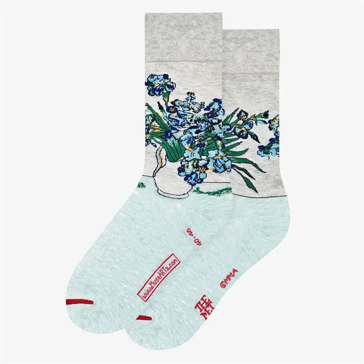 Van Gogh - Irises Art Sox (Gray)
