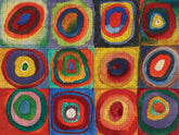 Kandinsky: Squares with Concentric Circles Puzzle