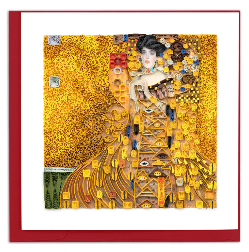 Klimt The Lady in Gold Quilling Greeting Card