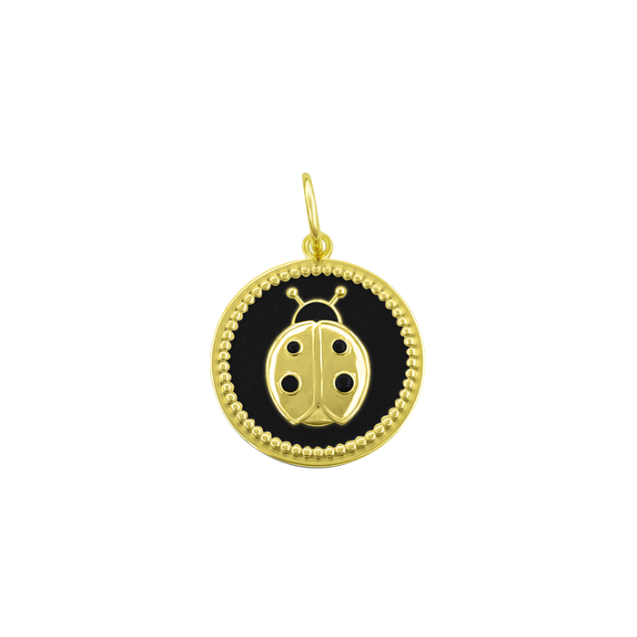 LOLA Ladybug Small Pendant (black/gold)
