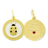 LOLA Ladybug Mini Pendant (white/gold)