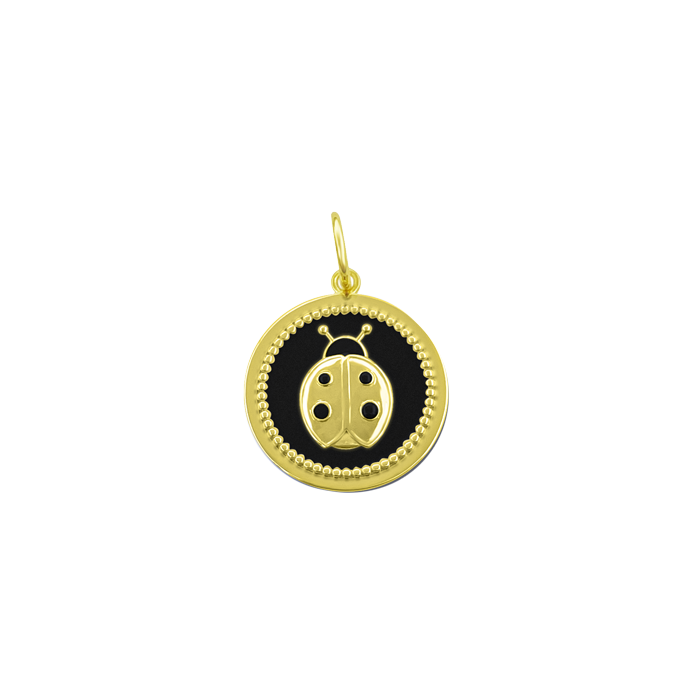 LOLA Ladybug Mini Pendant (black/gold)