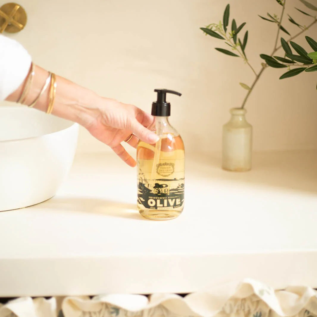 Limited Edition Olive Glass Liquid Soap (16.9 oz)