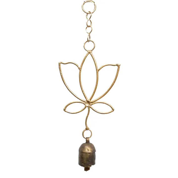 Lotus Ornament with Bell Chime