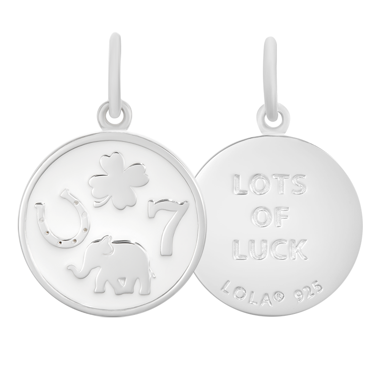 LOLA Lucky You Small Pendant (silver/alpine white)