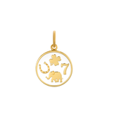 Lucky You Small Pendant (gold/alpine white)