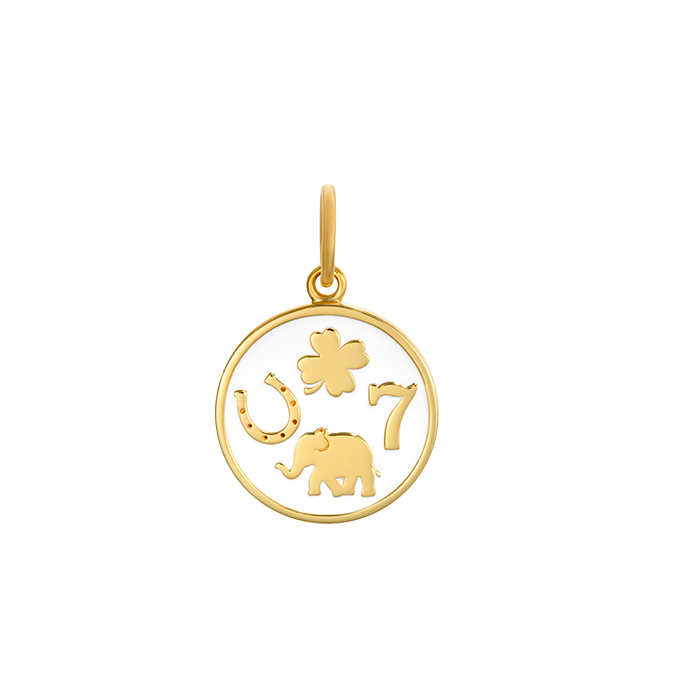 Lucky You Small Pendant (gold/alpine white)