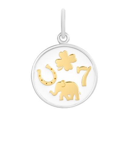 Lucky You Small Pendant (gold/alpine white)