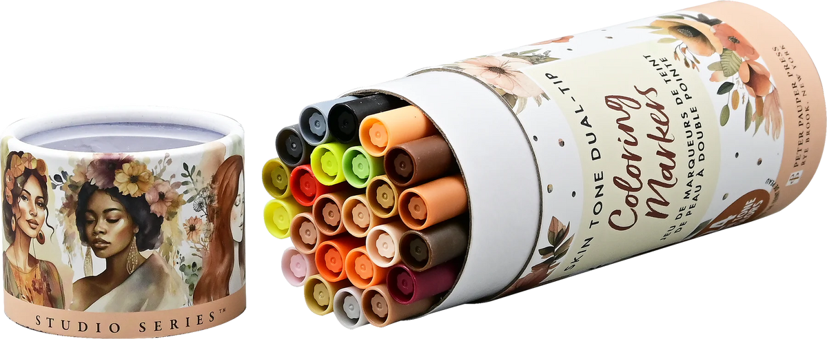 Skin-Tone Dual Tip Coloring Markers (set of 24)