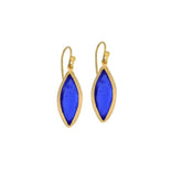 Marquise Dainty Wire Earrings Cobalt