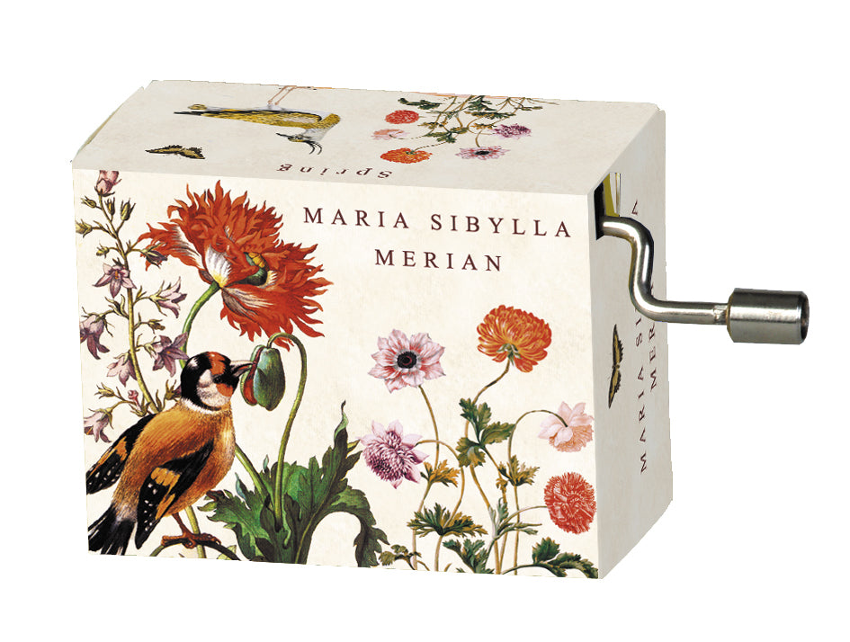 Merian Flowers With Bird Music Box