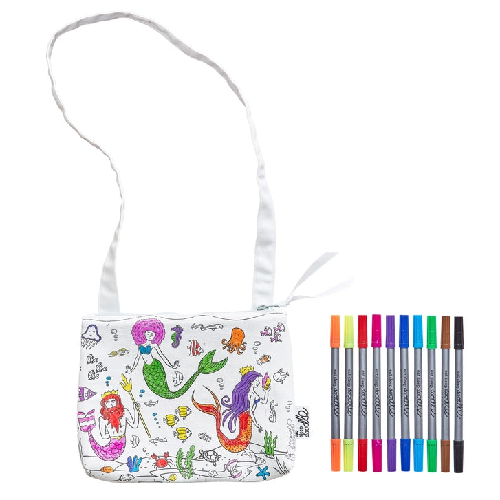 Eat Sleep Doodle Mermaid Crossbody Bag