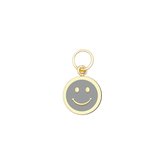Smiley/Frown Face Mini Pendant (all gold/gray pearl)