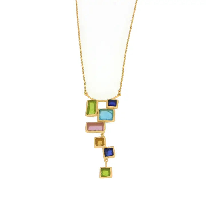 Mosaic Drop Pendant 16" Adj