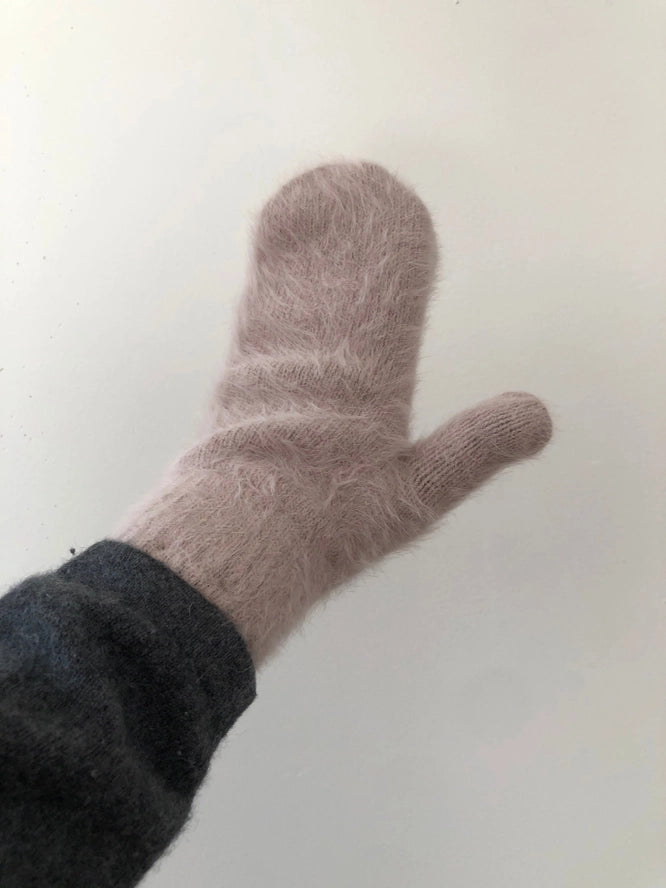 Fluffy Angora Mittens